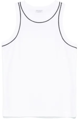 Brunello Cucinelli Top sin mangas con cadena de cuentas