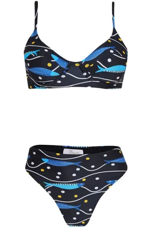 Brigitte Bikini con estampado de sardinas