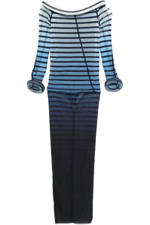 Jean Paul Gaultier Vestido largo a rayas