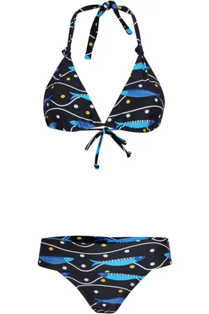Brigitte Bikini con estampado de sardinas