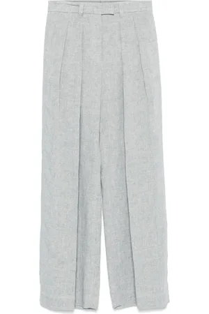 Brunello Cucinelli Pantalones con hilo metalizado