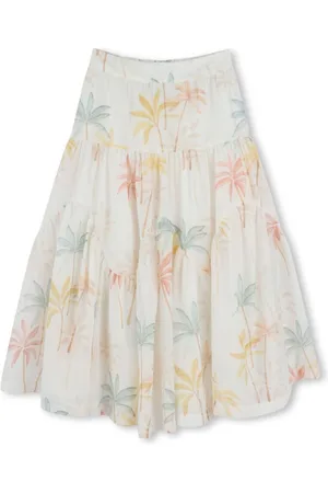Chloé Falda midi con estampado floral