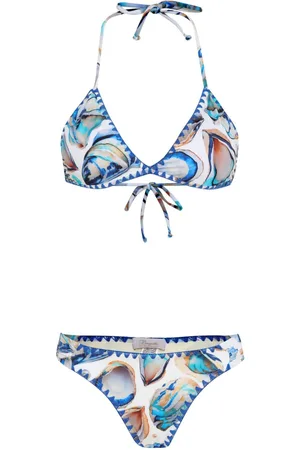 Brigitte Bikini con estampado de conchas