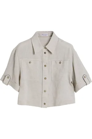 Brunello Cucinelli Camisa con detalle de purpurina