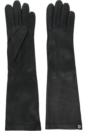 MAGDA BUTRYM Guantes de cuero con detalle de rosa