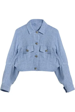 Brunello Cucinelli Chaqueta de lona con detalle de purpurina