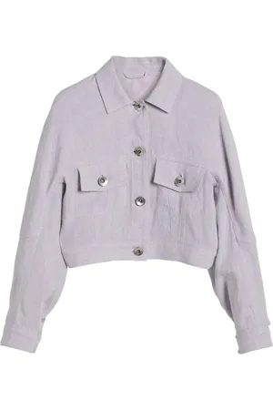 Brunello Cucinelli Chaqueta de lona con detalle de purpurina