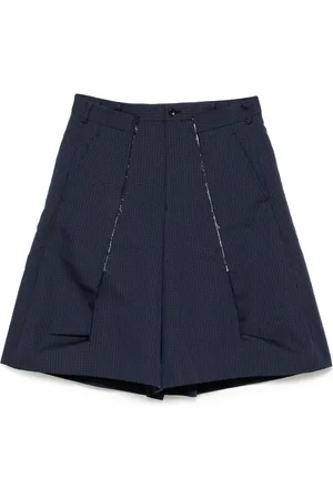 Comme des Garçons Bermudas de vestir con efecto envejecido