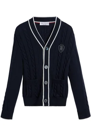 Brunello Cucinelli Cárdigan con aplique del logo