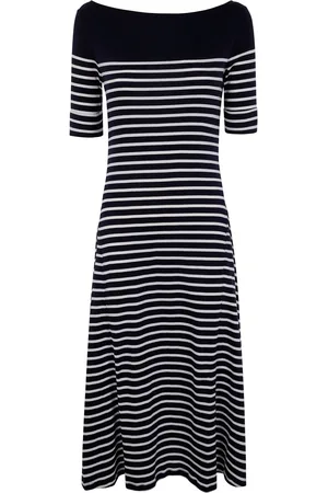 Ralph Lauren Vestido midi a rayas
