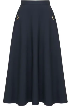 VALENTINO GARAVANI Falda midi con abertura