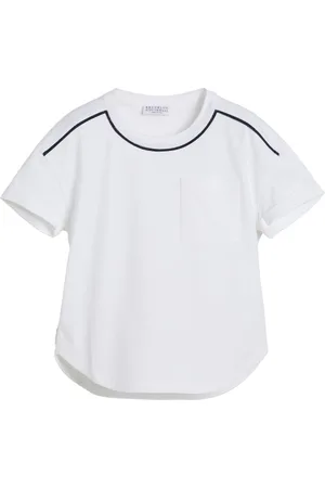Brunello Cucinelli Camiseta con detalle Monili