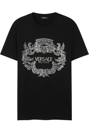 VERSACE Camiseta con distintivo de cristal