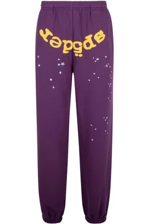 Sp5der Pantalones de chándal Star OG Web V2 Purple