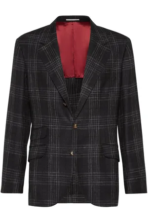 Brunello Cucinelli Blazer a cuadros tartán
