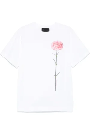 Simone Rocha Camiseta con clavel estampado
