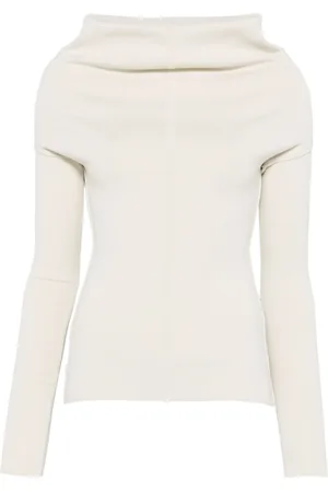 Rick Owens Top drapeado de manga larga