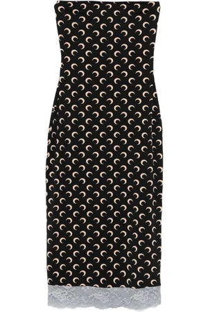 Marine Serre Vestido midi Crescent Moon
