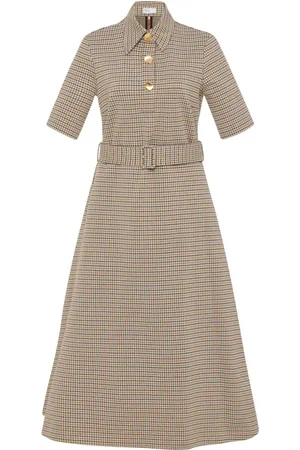 ROSETTA GETTY Vestido midi a cuadros
