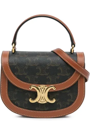 Céline Bolso satchel Besace Clea mini de lona revestida Triomphe 2023
