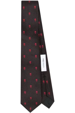 Alexander McQueen Corbata con motivo de lunares