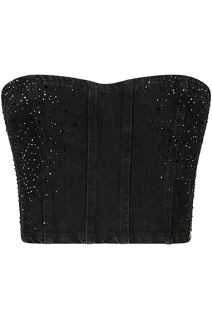 Liu Jo Top vaquero con detalles de strass