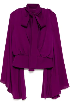 Elie saab Top con escote pronunciado y manga estilo capa