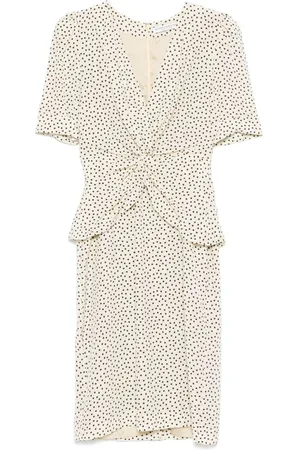 Alessandra Rich Vestido midi a lunares
