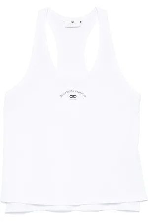 Elisabetta Franchi Top con logo estampado