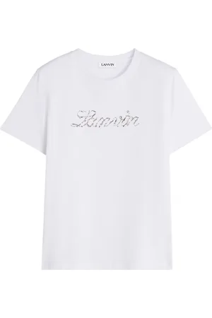 Lanvin Camiseta con logo de lentejuelas