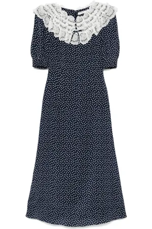 Alessandra Rich Vestido largo con lunares