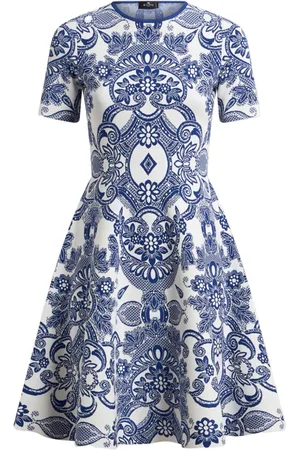 Etro Vestido corto con motivo en jacquard