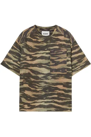 Jil Sander Camiseta de algodón estampada