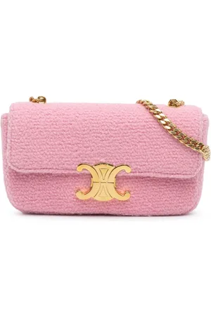 Céline Bolso de hombro Tweed Triomphe Claude con correa de cadena 2022