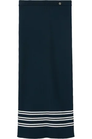 Gucci Falda midi con detalle de canalé