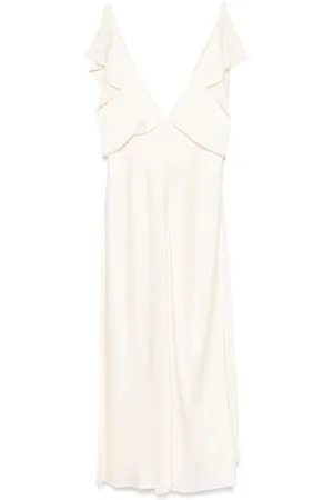 Jil Sander Vestido midi liso