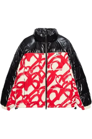 Msgm Plumífero con estampado de grafiti