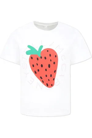 Stella McCartney Camiseta con fresas estampadas