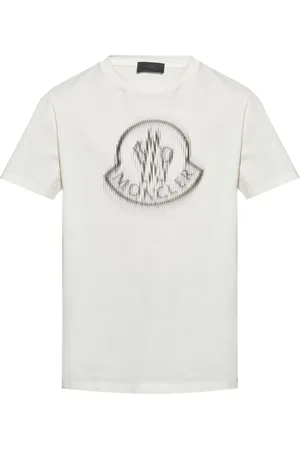 Moncler Camiseta de algodón con logo borroso