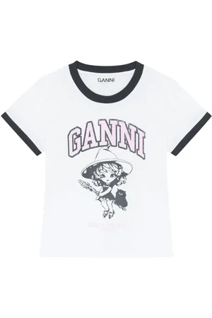 Ganni Camiseta con estampado gráfico