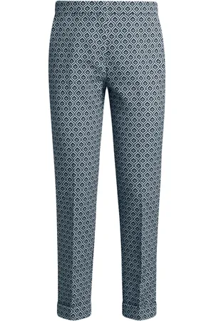 Etro Pantalones con motivo floral en jacquard