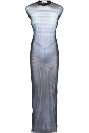 Jean Paul Gaultier Vestido largo translúcido