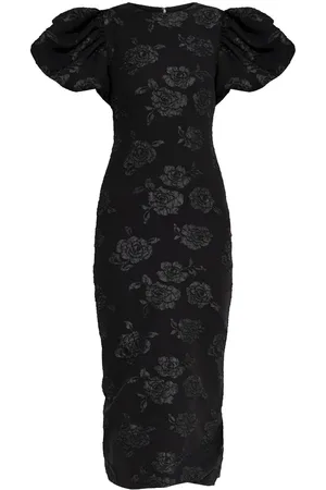ROTATE Vestido midi con motivo en jacquard