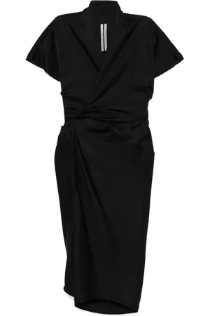 Rick Owens Vestido midi cruzado