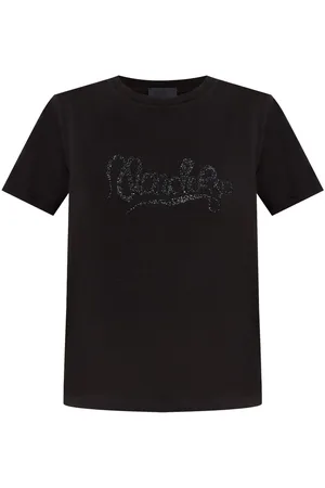 Moncler Camiseta con logo de purpurina