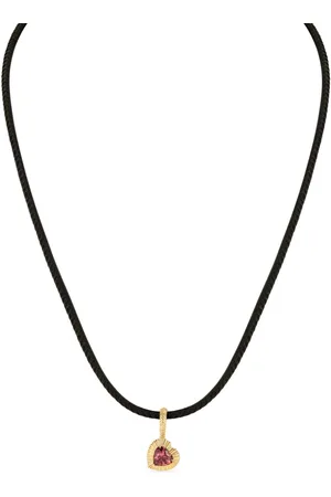 Lizzie Mandler Collar Heart en oro amarillo de 18 ct con turmalina