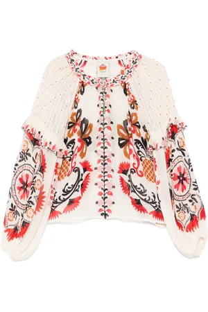 Farm Rio Blusa Cashew Mandala