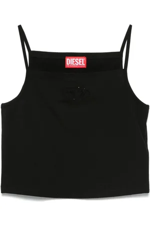Diesel Top de tirantes con logo de strass