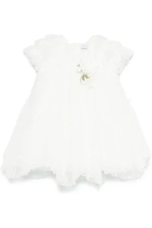 MONNALISA Vestido con bordado floral