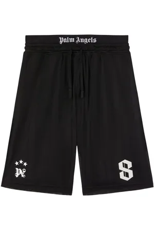 Palm Angels Bermudas con palmera de malla